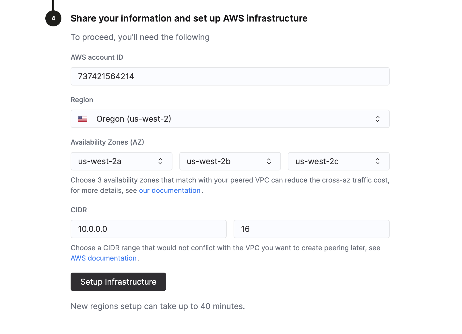 BYOC настройка инфраструктуры